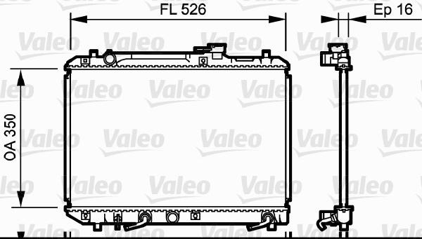 Valeo 734835 - Радіатор, охолодження двигуна autozip.com.ua