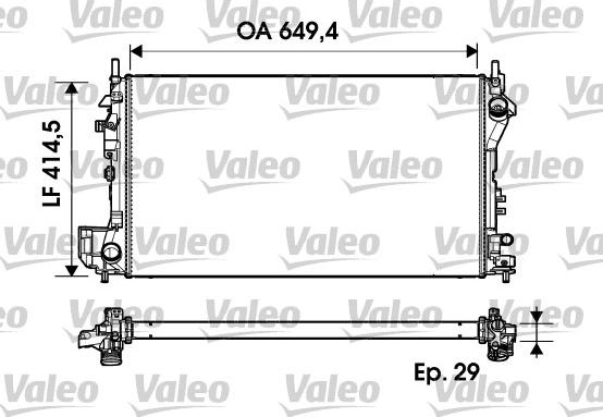 Valeo 734302 - Радіатор, охолодження двигуна autozip.com.ua