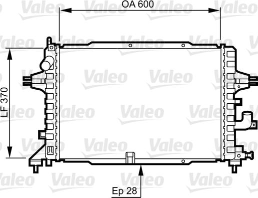 Valeo 734380 - Радіатор, охолодження двигуна autozip.com.ua