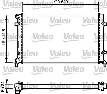 VALEO 734335 - Радіатор, охолодження двигуна autozip.com.ua