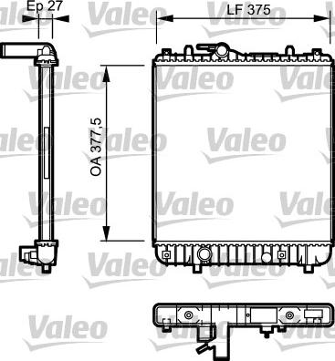 Valeo 734330 - Радіатор, охолодження двигуна autozip.com.ua