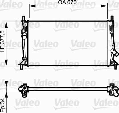 VALEO 734321 - Радіатор, охолодження двигуна autozip.com.ua