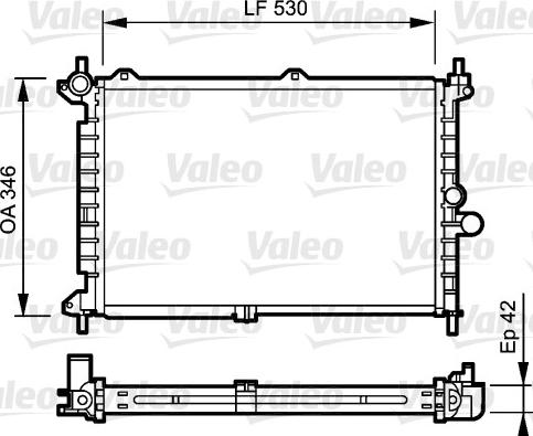 Valeo 734242 - Радіатор, охолодження двигуна autozip.com.ua