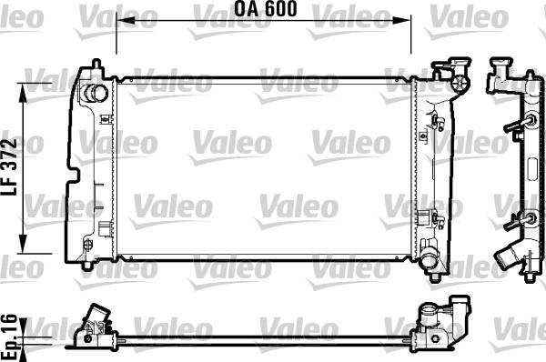 Valeo 734200 - Радіатор, охолодження двигуна autozip.com.ua