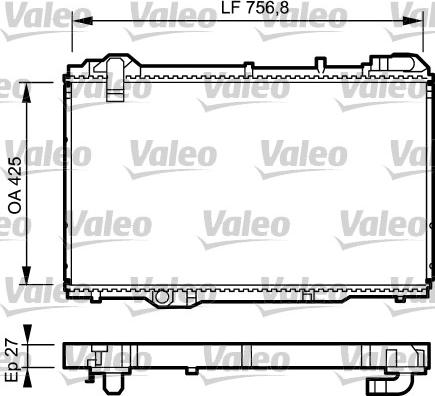 Valeo 734285 - Радіатор, охолодження двигуна autozip.com.ua