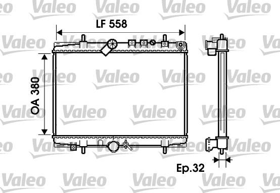 Valeo 734280 - Радіатор, охолодження двигуна autozip.com.ua