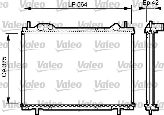 Valeo 734220 - Радіатор, охолодження двигуна autozip.com.ua