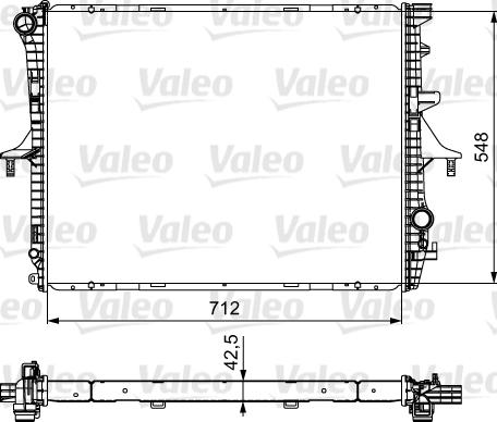 Valeo 734740 - Радіатор, охолодження двигуна autozip.com.ua