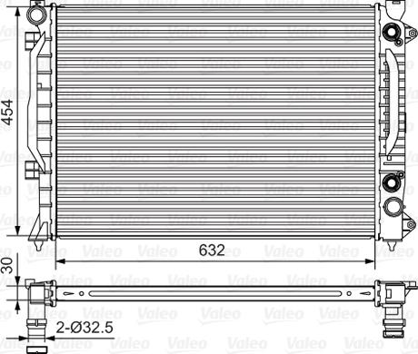 Valeo 734753 - Радіатор, охолодження двигуна autozip.com.ua