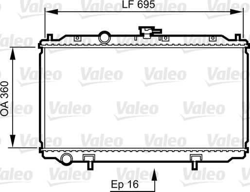 Valeo 734736 - Радіатор, охолодження двигуна autozip.com.ua