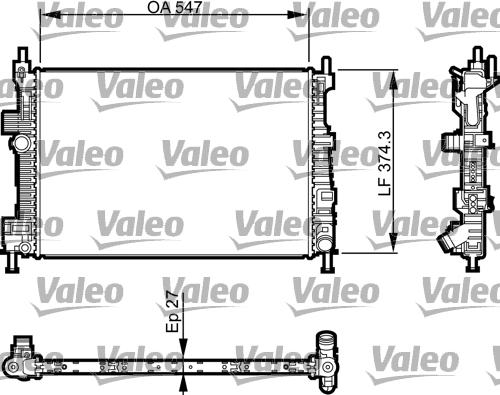 Valeo 735466 - Радіатор, охолодження двигуна autozip.com.ua