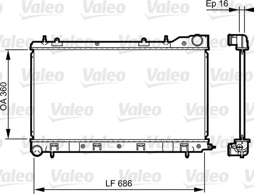 Valeo 735404 - Радіатор, охолодження двигуна autozip.com.ua