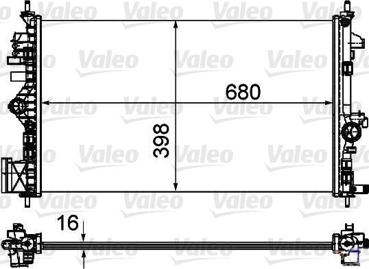 Valeo 735485 - Радіатор, охолодження двигуна autozip.com.ua