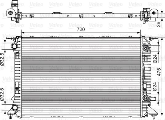 Valeo 735472 - Радіатор, охолодження двигуна autozip.com.ua