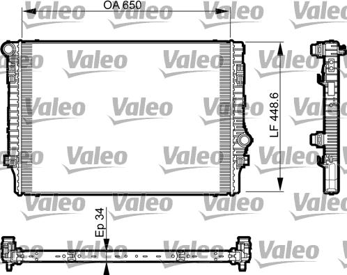 VALEO 735548 - Радіатор, охолодження двигуна autozip.com.ua