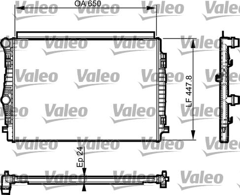 Valeo 735559 - Радіатор, охолодження двигуна autozip.com.ua