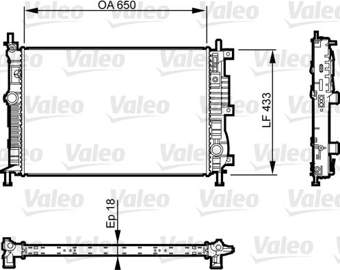 VALEO 735555 - Радіатор, охолодження двигуна autozip.com.ua