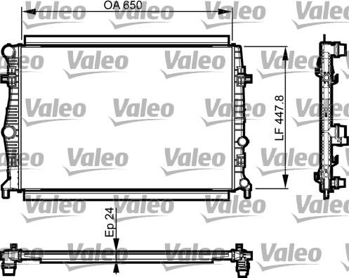 Valeo 735556 - Радіатор, охолодження двигуна autozip.com.ua