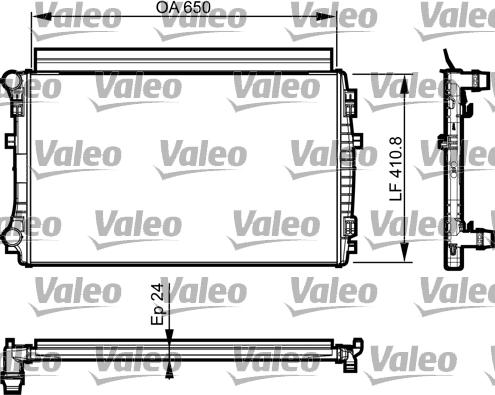 VALEO 735558 - Радіатор, охолодження двигуна autozip.com.ua