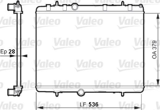 VALEO 735608 - Радіатор, охолодження двигуна autozip.com.ua