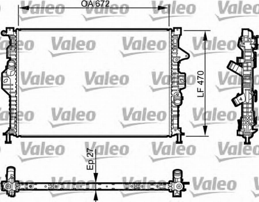 Valeo 735616 - Радіатор, охолодження двигуна autozip.com.ua