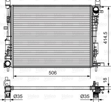VALEO 735634 - Радіатор, охолодження двигуна autozip.com.ua