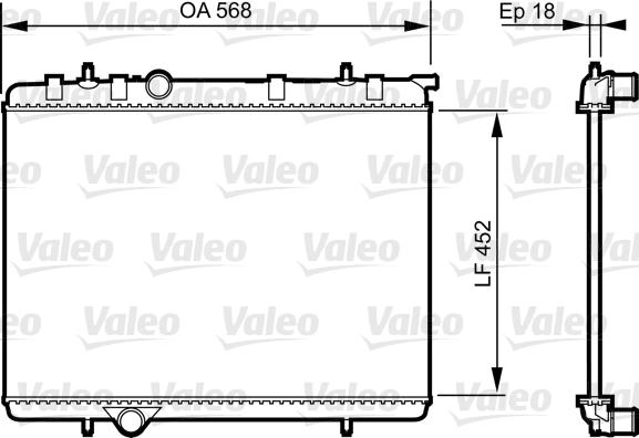 VALEO 735090 - Радіатор, охолодження двигуна autozip.com.ua