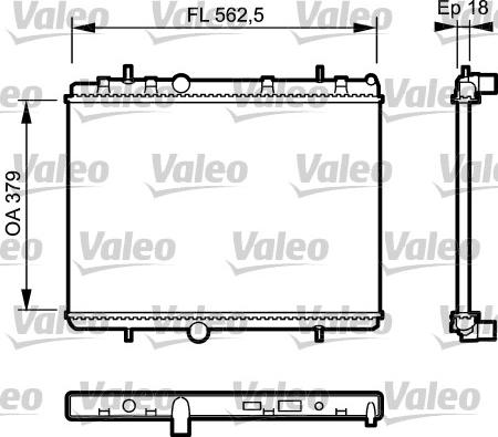 VALEO 735091 - Радіатор, охолодження двигуна autozip.com.ua