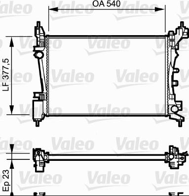 Valeo 735042 - Радіатор, охолодження двигуна autozip.com.ua