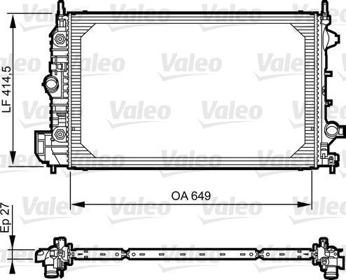 Valeo 735086 - Радіатор, охолодження двигуна autozip.com.ua