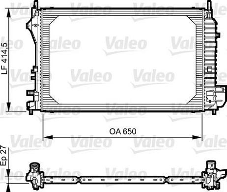 Valeo 735083 - Радіатор, охолодження двигуна autozip.com.ua
