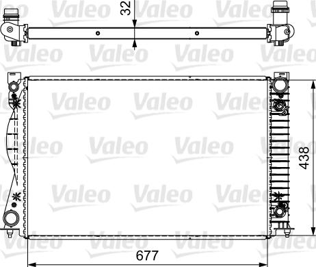 Valeo 735032 - Радіатор, охолодження двигуна autozip.com.ua