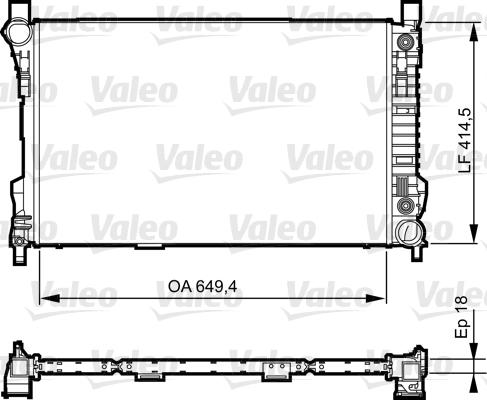 Valeo 735144 - Радіатор, охолодження двигуна autozip.com.ua