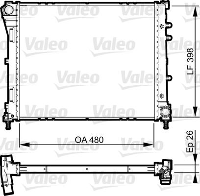 Valeo 735273 - Радіатор, охолодження двигуна autozip.com.ua