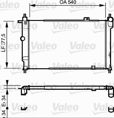 Valeo 730993 - Радіатор, охолодження двигуна autozip.com.ua