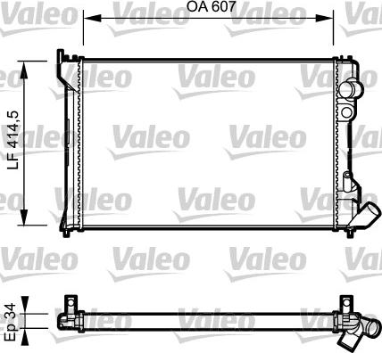 Valeo 730982 - Радіатор, охолодження двигуна autozip.com.ua