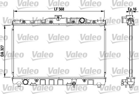 Valeo 730468 - Радіатор, охолодження двигуна autozip.com.ua