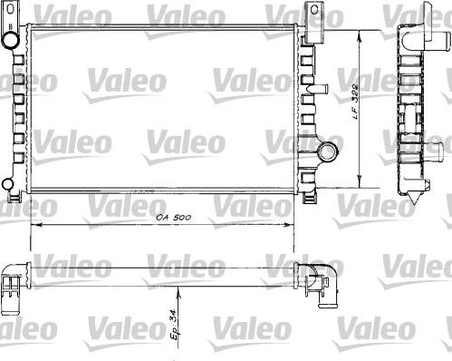 Valeo 730484 - Радіатор, охолодження двигуна autozip.com.ua