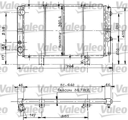 Valeo 730058 - Радіатор, охолодження двигуна autozip.com.ua