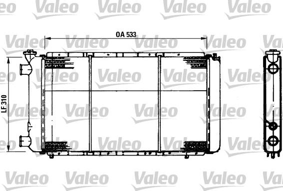 VALEO 730021 - Радіатор, охолодження двигуна autozip.com.ua