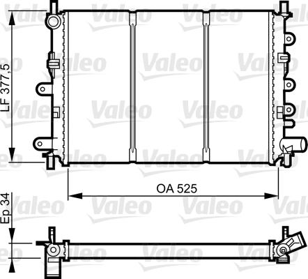 Valeo 730858 - Радіатор, охолодження двигуна autozip.com.ua