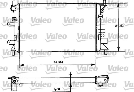 Valeo 730857 - Радіатор, охолодження двигуна autozip.com.ua