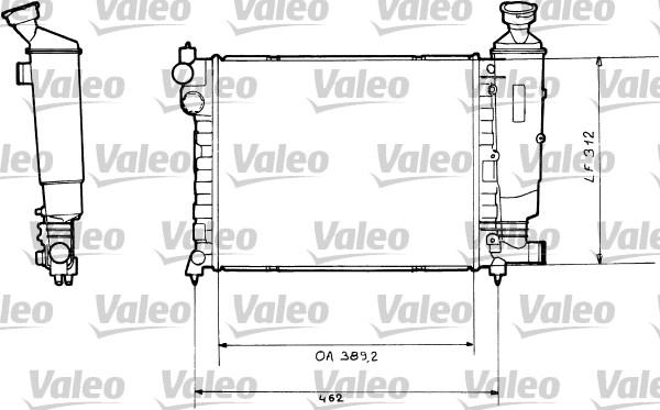 VALEO 730366 - Радіатор, охолодження двигуна autozip.com.ua