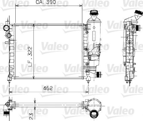 VALEO 730372 - Радіатор, охолодження двигуна autozip.com.ua