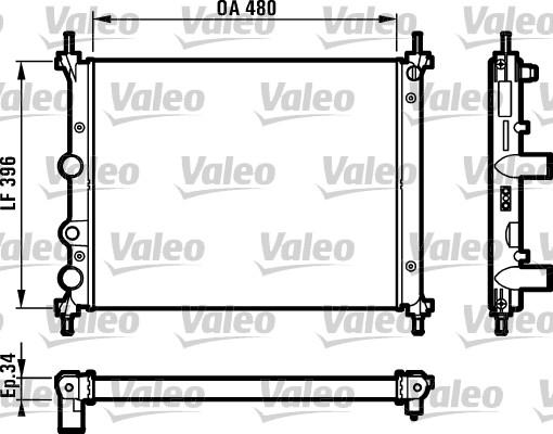 Valeo 731981 - Радіатор, охолодження двигуна autozip.com.ua