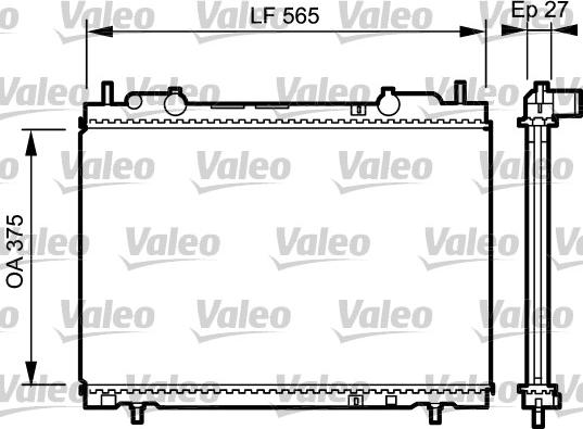 Valeo 731973 - Радіатор, охолодження двигуна autozip.com.ua