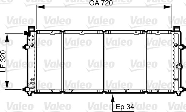 Valeo 731411 - Радіатор, охолодження двигуна autozip.com.ua