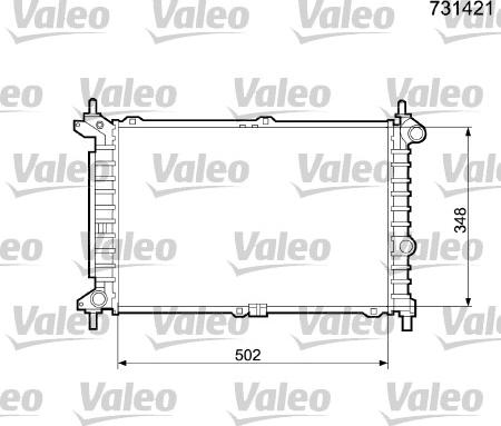 Valeo 731421 - Радіатор, охолодження двигуна autozip.com.ua