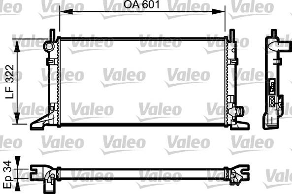 Valeo 731595 - Радіатор, охолодження двигуна autozip.com.ua