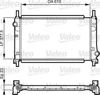 Valeo 731550 - Радіатор, охолодження двигуна autozip.com.ua